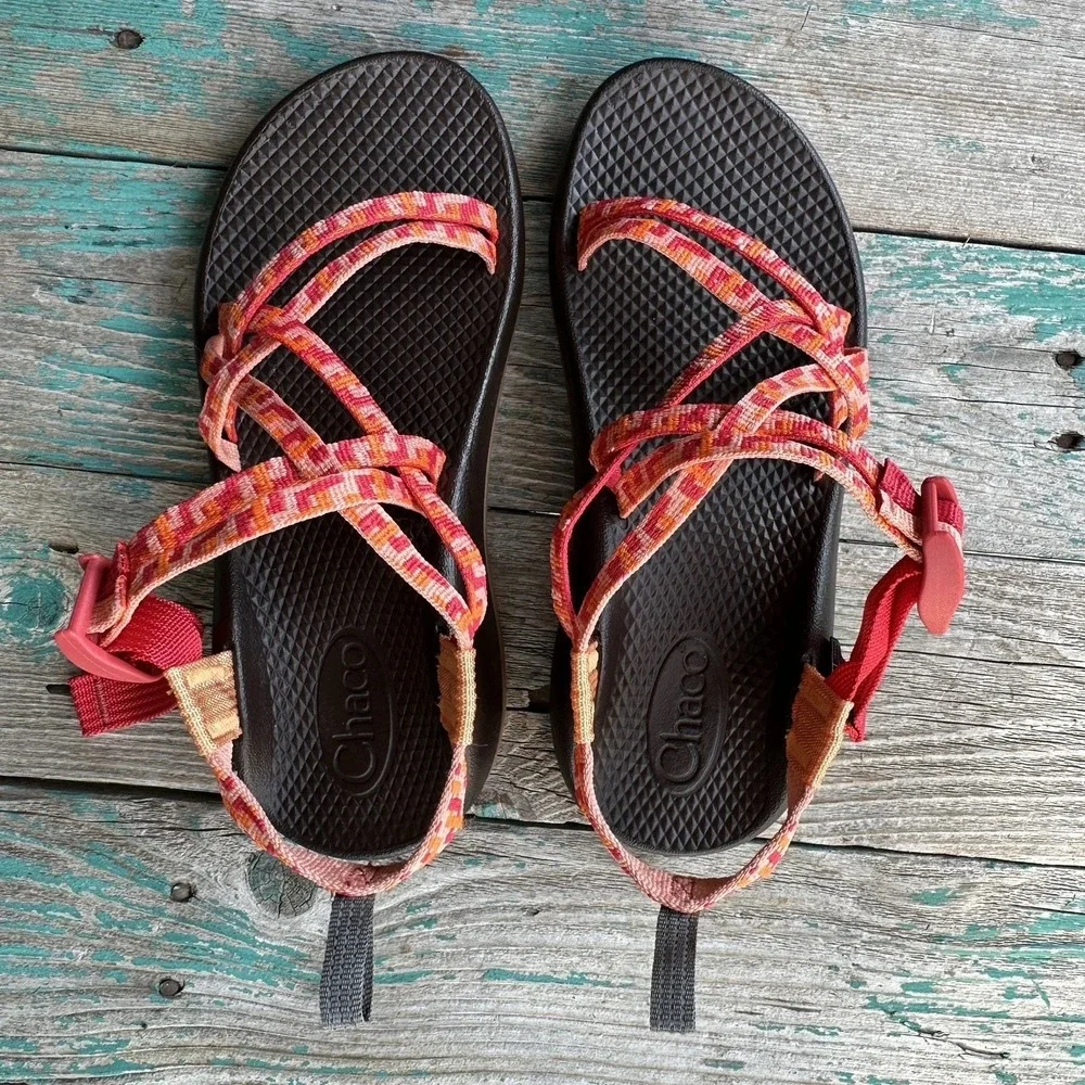 Chaco Kids Z1 Ecotread Orange Water Sport Sandals Big Kid Size 4‎ US Outdoor EUC